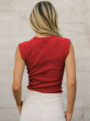 Basic Solid Color Round Neck T-Shirt for Comfortable Everyday Wear, 92% Rayon 8% Spandex - Store 42