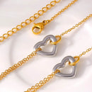 18K Gold-Plated Heart Bracelet with Extension Chain - Stylish and Durable Jewelry Accessory - Store 42