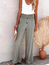 Full Size High-Waisted Textured Wide Leg Pants Plus Size - Store 42