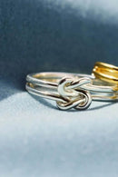 Elegant 925 Sterling Silver Knotted Ring - Stylish Unique Design for Every Occasion - Store 42