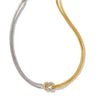Titanium Steel Knotted Necklace Gold Silver Montage One Size