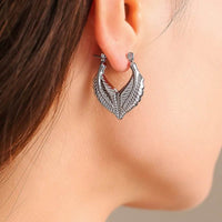 Elegant 18K Gold-Plated Titanium Steel Leaf Shape Earrings - Lightweight & Chic Design - Store 42