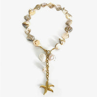 18K Gold-Plated Ocean Theme Necklace with Starfish Pendant - Store 42