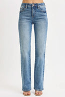 RISEN Full Size Tummy Control High Rise Straight Jeans Plus Size