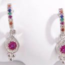 925 Sterling Silver Inlaid Zircon Earrings - Elegant Platinum-Plated Design for Timeless Beauty - Store 42