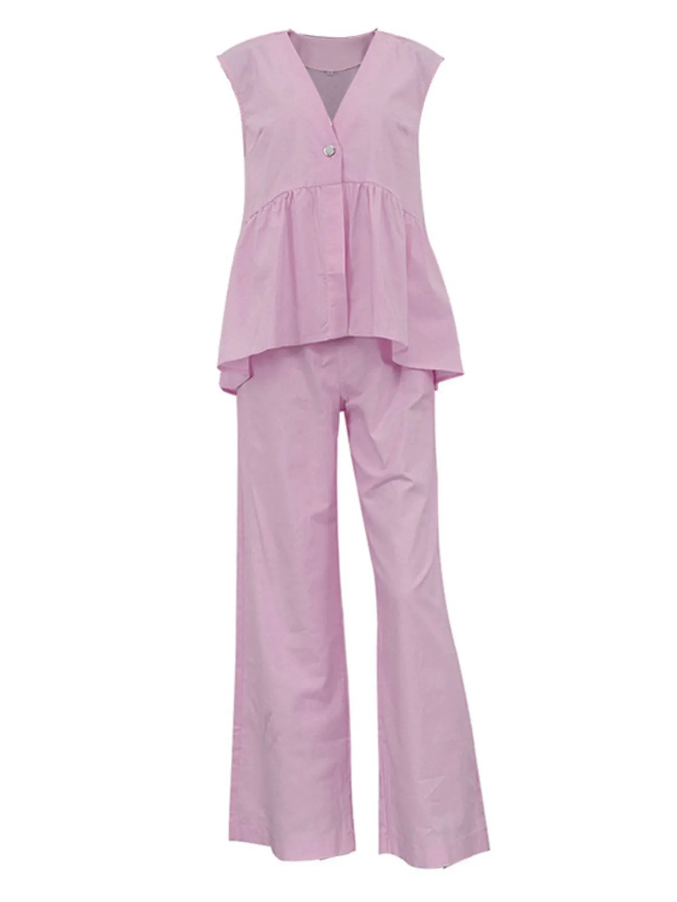 V-Neck Vest and Pants Set
