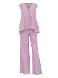 V-Neck Vest and Pants Set