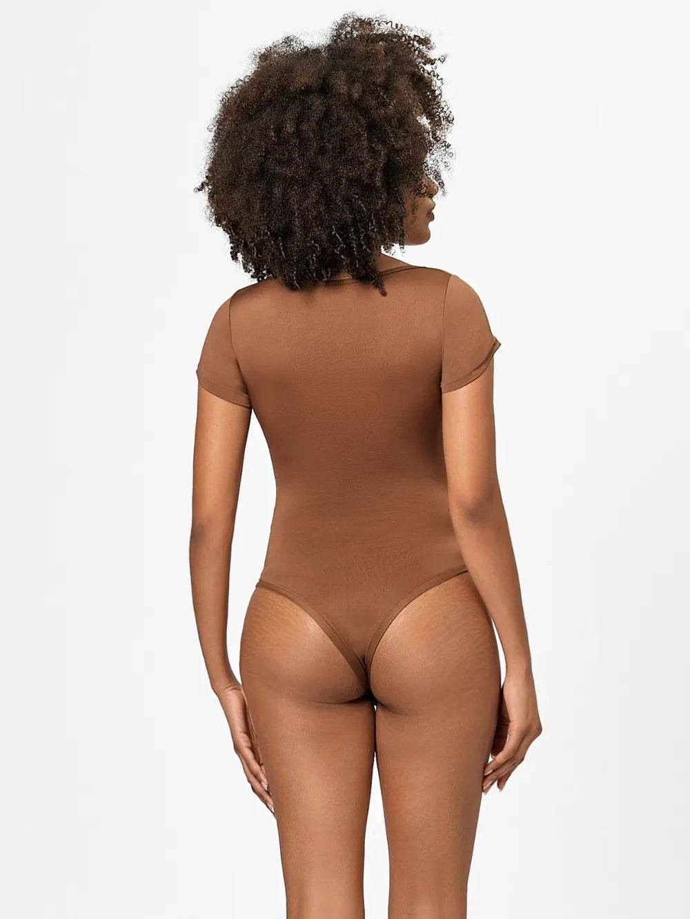 Full Size Square Neck Short Sleeve Bodysuit - Store 42