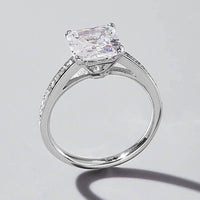 Elegant 925 Sterling Silver Zircon Ring - Platinum-Plated & Durable Jewelry - Store 42