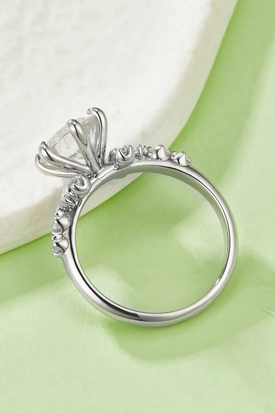 2 Carat Moissanite Ring in 925 Sterling Silver with Certificate & Gift Box