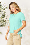 Basic Bae Bamboo Full Size Round Neck Short Sleeve T-Shirt Plus Size Mint Blue