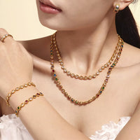 18K Gold-Plated Zircon Necklace