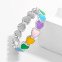 925 Sterling Silver Heart Ring with Drip Oil Finish – Elegant and Unique Design - Store 42
