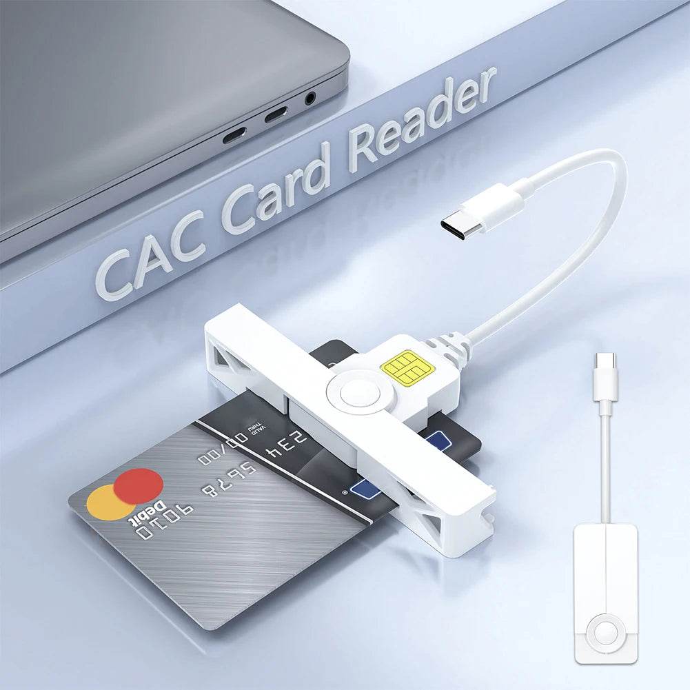 CAC Smart Card Reader USB-C & USB-A | Secure Authentication for Phones, Laptops & PCs