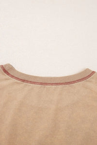 Mineral Wash Stud Beaded Star Pocketed T Shirt Dress