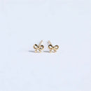 Elegant Copper Bow Stud Earrings - 14K Gold-Plated, Perfect for Everyday Wear - Store 42
