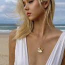 18K Gold-Plated Synthetic Pearl Shell Necklace