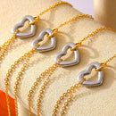18K Gold-Plated Heart Bracelet with Extension Chain - Stylish and Durable Jewelry Accessory - Store 42