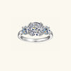 3.5 Carat Moissanite 925 Sterling Silver Ring Silver