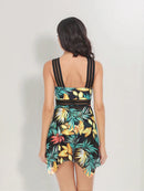 Cutout Printed Two-Piece Swim Set