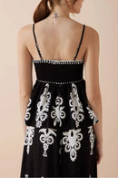 Printed Square Neck Cami and Wide Leg Pants Set