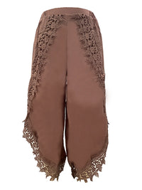 Full Size Lace Detail Wide Leg Pants Plus Size