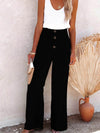 Full Size High-Waisted Textured Wide Leg Pants Plus Size - Store 42