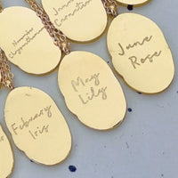 18K Gold-Plated Engraved Pendant Necklace