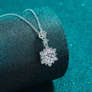 1 Carat Moissanite Zircon 925 Sterling Silver Necklace - Store 42