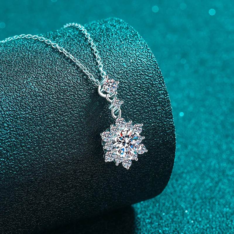 1 Carat Moissanite Zircon 925 Sterling Silver Necklace - Store 42