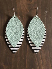 Elegant PU Leather Leaf Dangle Earrings - Stylish Alloy Jewelry for Chic Outfits - Store 42