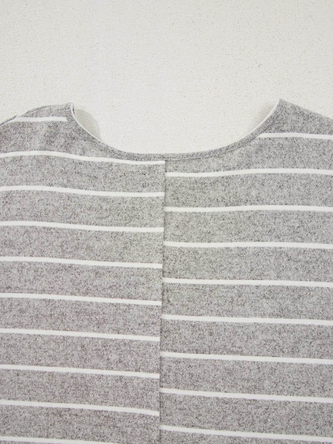 Sleek Stripe Dolman Sleeve Drop Shoulder Top - Soft Stretchy Blend, Easy Care, Imported Fashion - Store 42