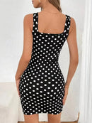 Contrast Polka Dot Mini Cami Dress