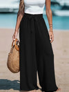Full Size Drawstring Waist Wide Leg Pants Plus Size - Store 42
