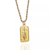 18K Gold-Plated Tarot Card Necklace STARS One Size