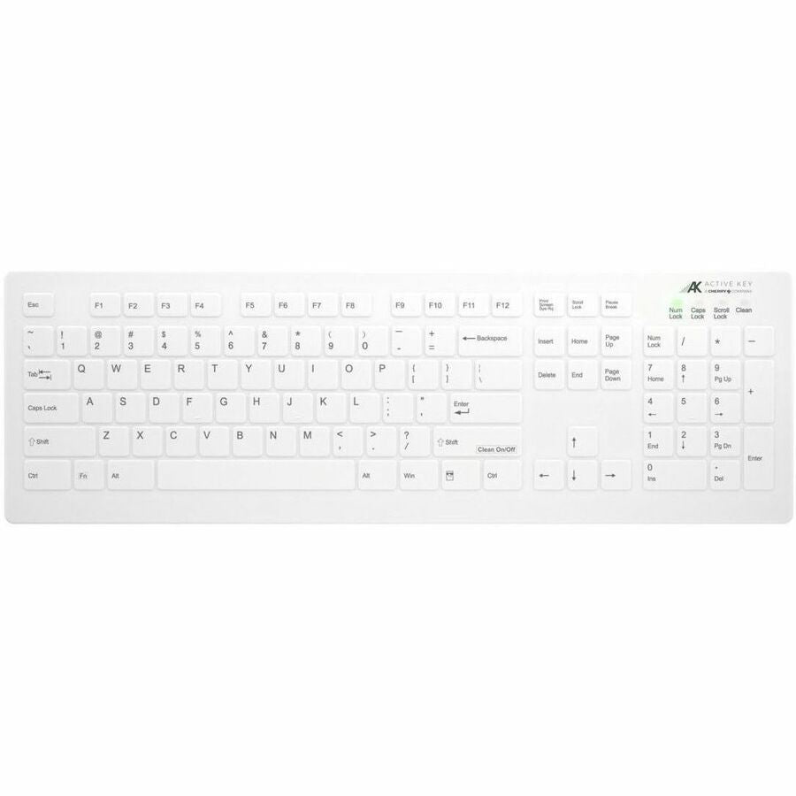 Cherry AK-C8112 Wireless Medical Keyboard - Hygienic, IP68 Sealed, 2.4GHz Connection, 104 Keys