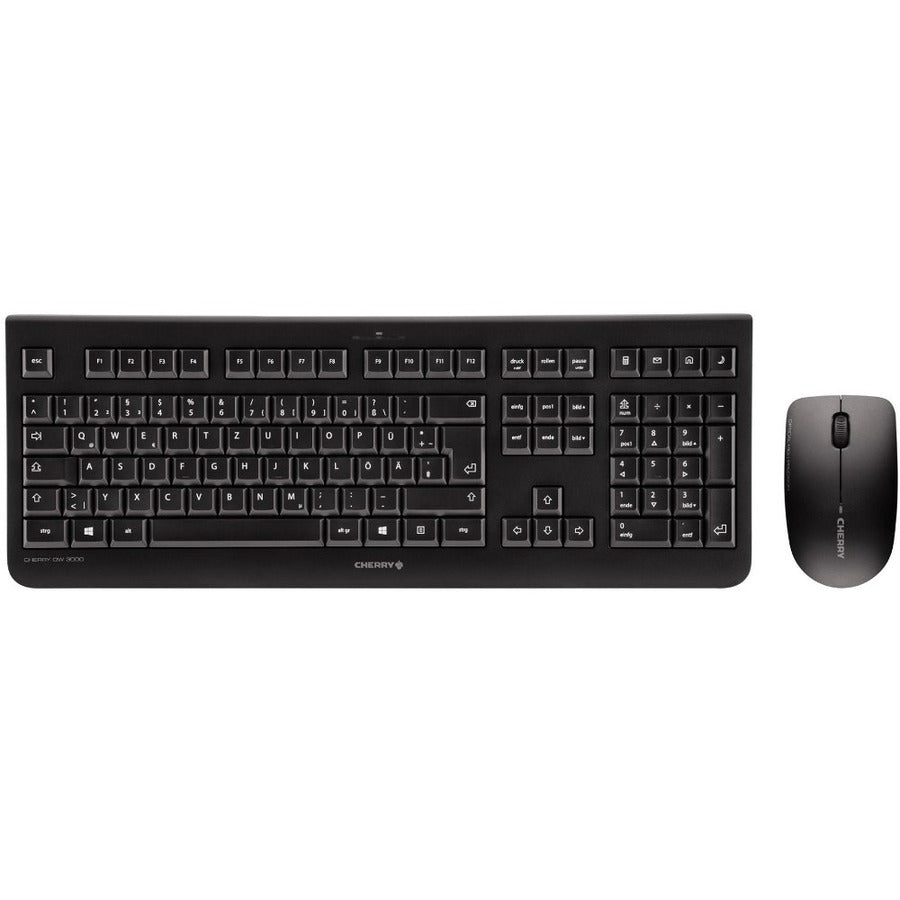 Cherry DW 3000 Wireless Keyboard and Mouse Set - Sleek Black Design, Silent Keys, Optimal Performance