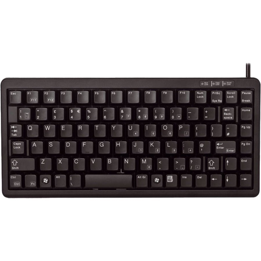 Cherry G84 4100 Ultraslim 104 - Key Black Keyboard - Space - Saving Design, Ideal for Mobile Use - Store 42