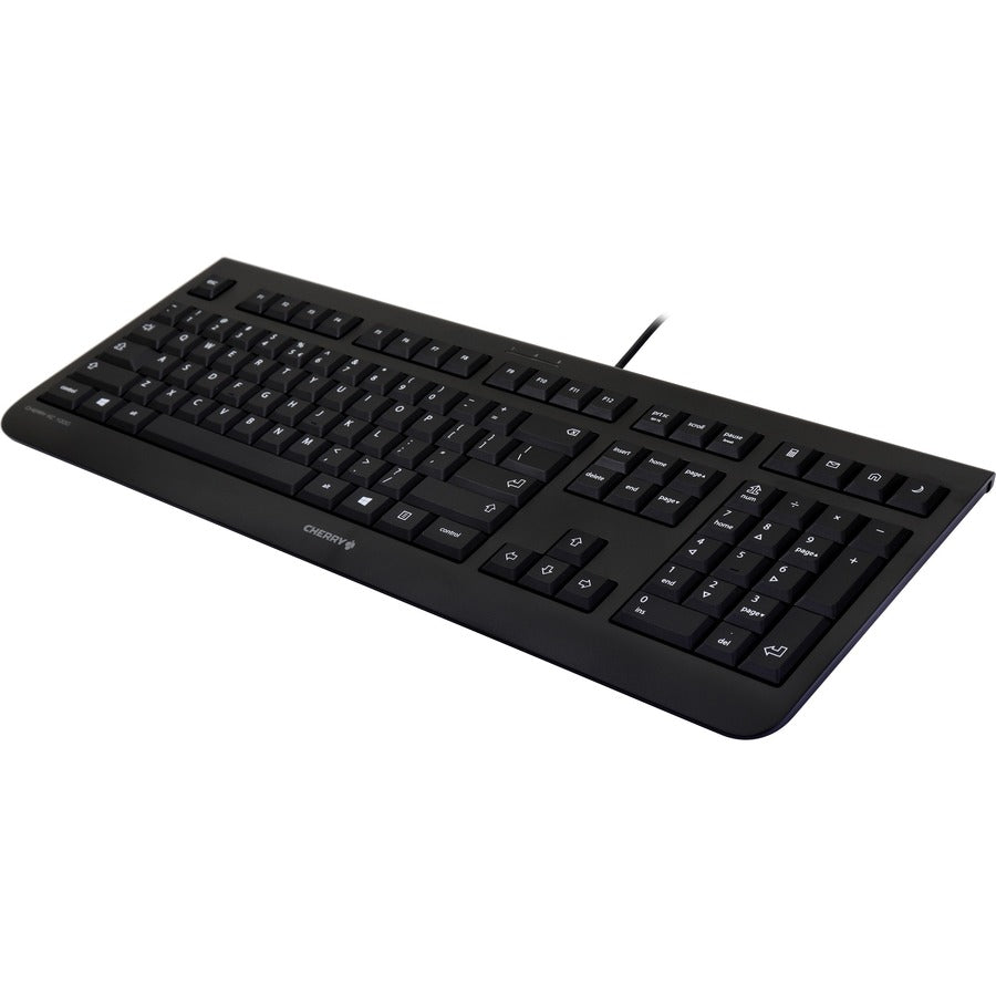 Cherry KC 1000 Corded Keyboard - Durable Black Office Keyboard with Whisper Keys & 4 Hotkeys - Store 42