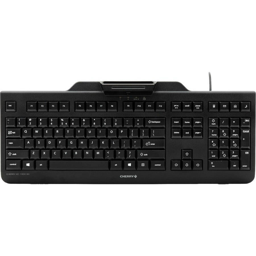 CHERRY KC1000SC Smart Card Security Keyboard | Integrated Chip Reader | Low Profile Design | FIPS-201 Compliant