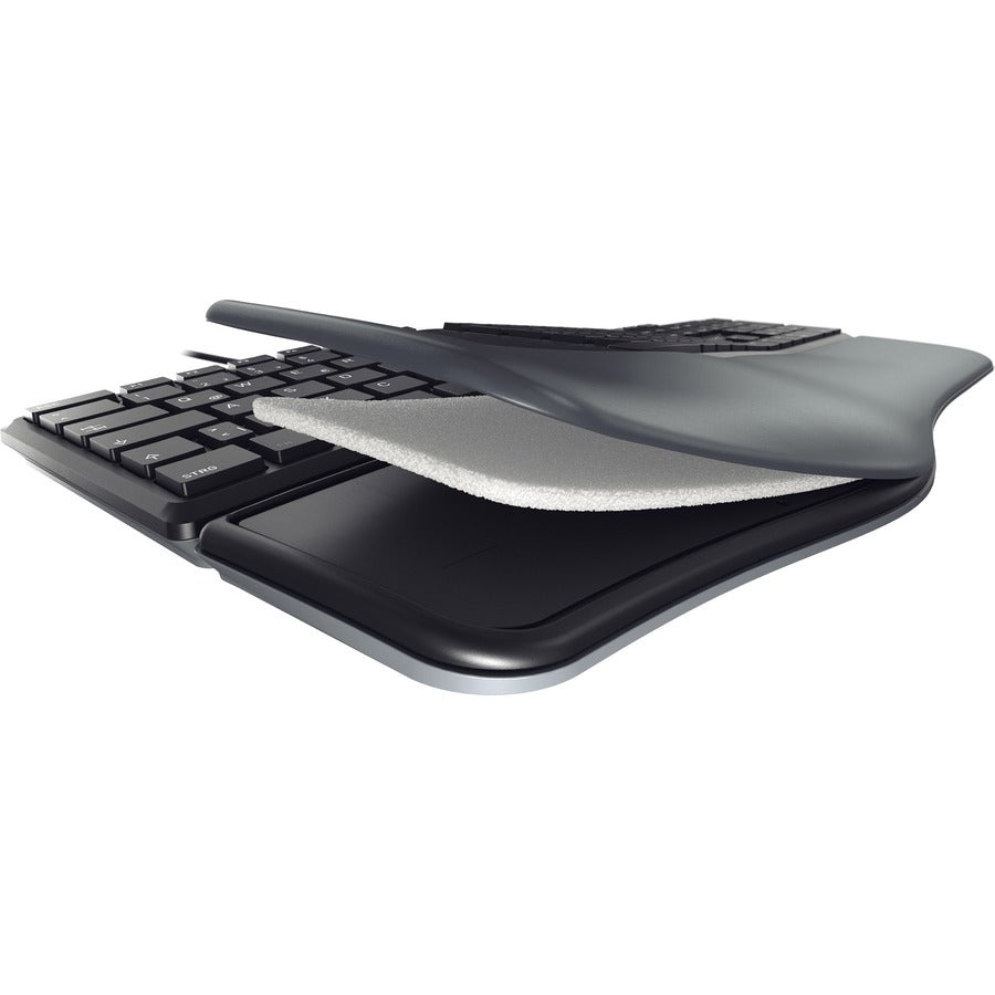 CHERRY KC4500 Ergo Keyboard - Ergonomic Design, Memory Foam Palm Rest, USB Connectivity