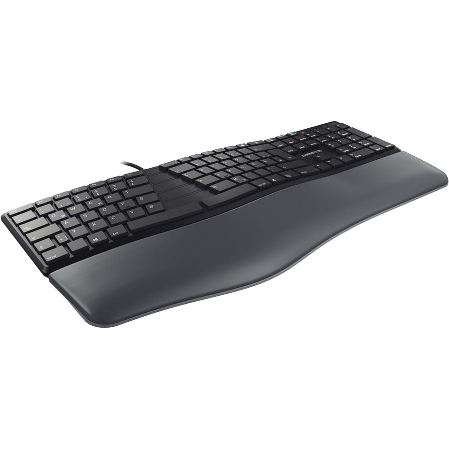 CHERRY KC4500 Ergo Keyboard - Ergonomic Design, Memory Foam Palm Rest, USB Connectivity
