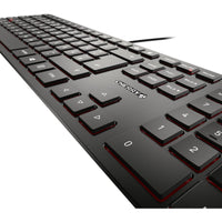 CHERRY KC6000 Slim Black Keyboard | Ultra - Flat Design | High - Quality Scissor Keys - Store 42