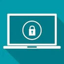 Illustration of a laptop featuring a lock symbol, representing cybersecurity, emphasizing the Cyber Security Course By Brand from My Store, designed for professionals to secure sensitive data.