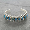 Artificial Turquoise Alloy Open Bracelet Cerulean One Size