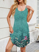 Printed Scoop Neck Cami Dress