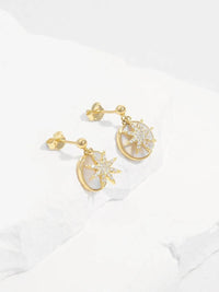 18K Gold-Plated 925 Sterling Silver Star Shape Earrings - Store 42