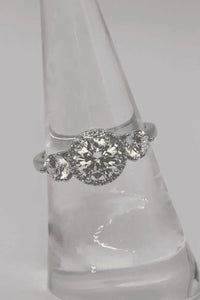 1 Carat Moissanite Ring in 925 Sterling Silver with Platinum-Plated Finish & Gift Box - Store 42