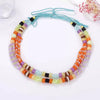 2 Piece Artificial Crystal Bead Necklace Multicolor onesize
