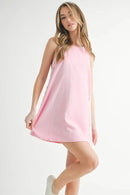 MABLE Linen Mix Side Ric Rac A-Line Mini Dress